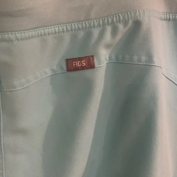 Figs Scrub 4-Pocket Pants, Color: Fresh Aqua Size L - Picture 4 of 10